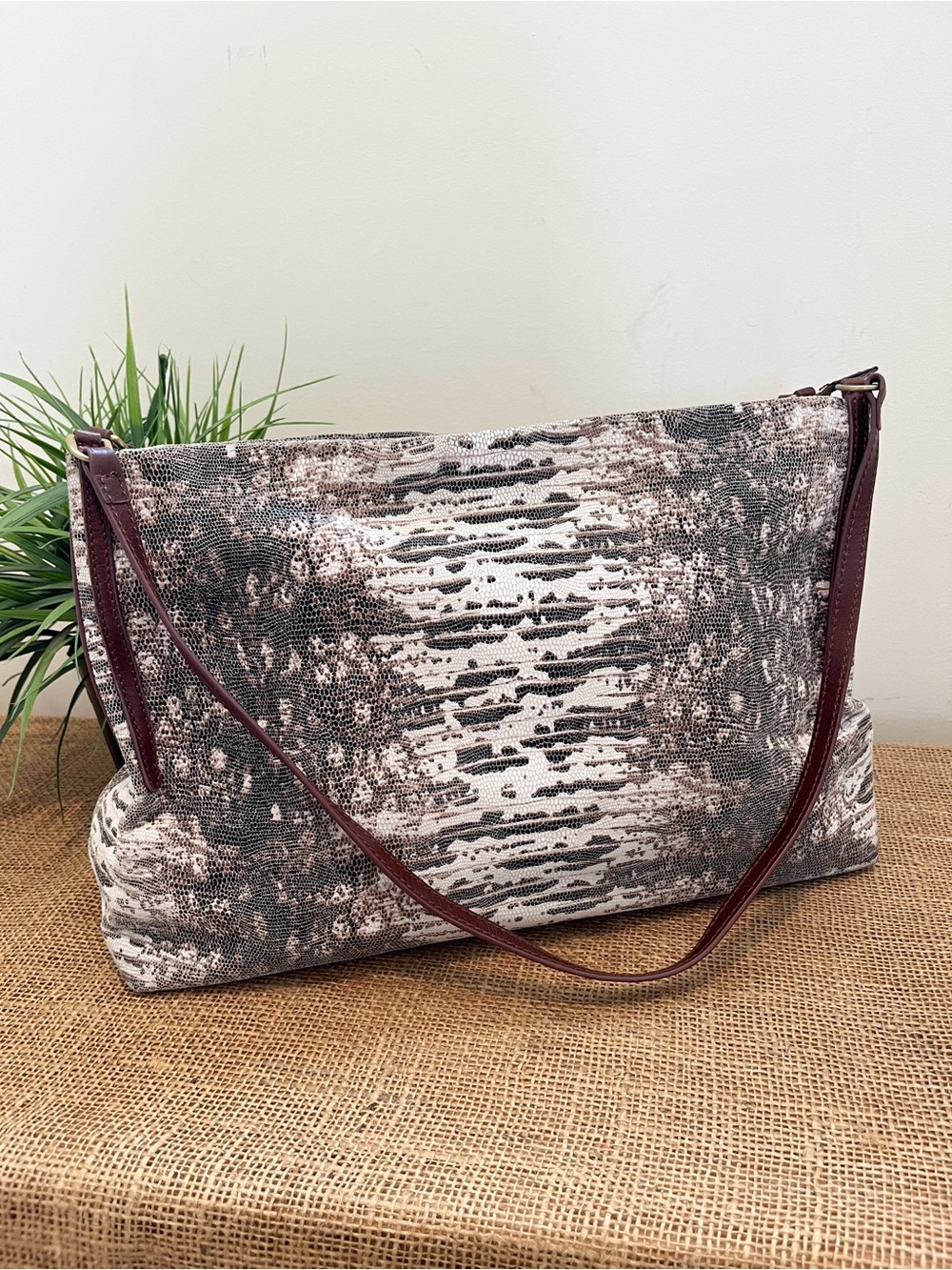 Hobo Bantam Lizard Print Satchel - Picture 6 of 11